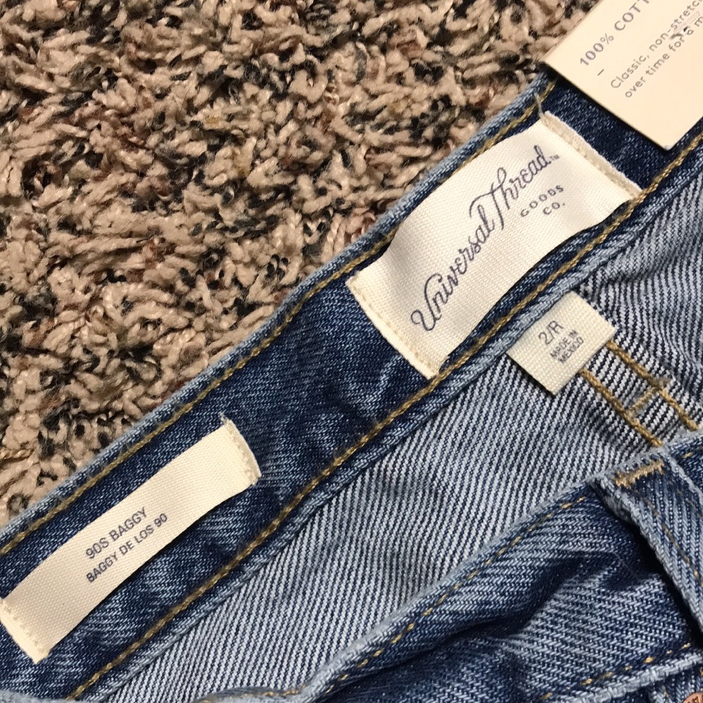 🐠Universal Thread 90’s Baggy Relaxed Fit Blue Jeans Size 2 | NWT! - Picture 6 of 7